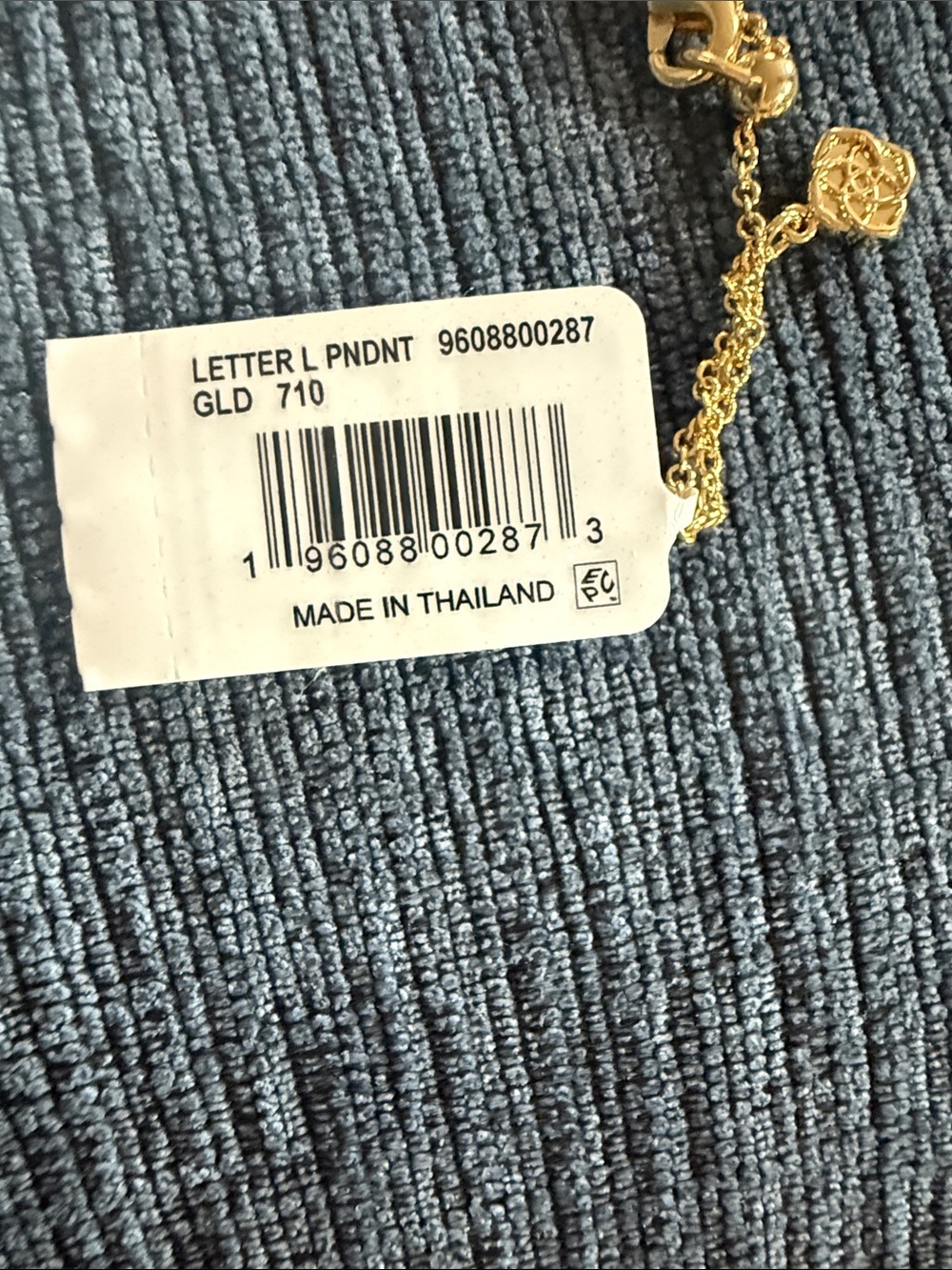 Kendra Scott Gold L Initial Pendant Necklace - Picture 2 of 5